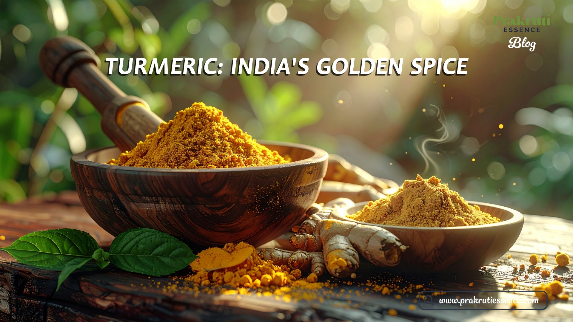 Fresh turmeric roots and powder